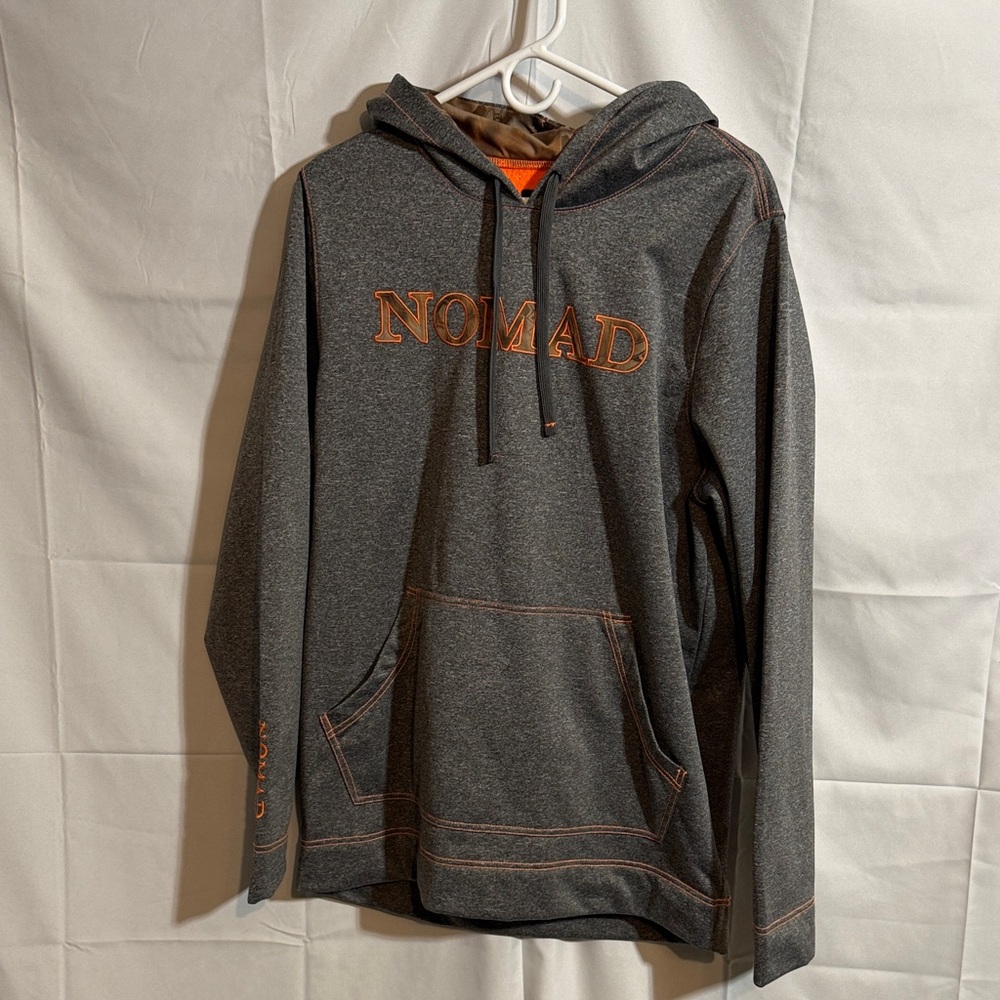 Nomad Men's Charcoal and Orange Hoodie Sweater